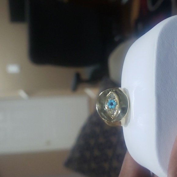 1 x Zircon Gold Eye Ring Women Ring Party Jewelry Gift Size 5.5 - Picture 7 of 9